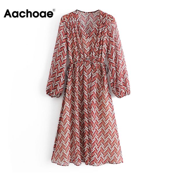 women chic a line printed chiffon long dress lantern long sleeve elegant sashes dress ladies v neck vintage dresses 2021, Black;white
women chic a line printed chiffon long dress lantern long sleeve elegant sashes dress ladies v neck vintage dresses 2021, Black;white