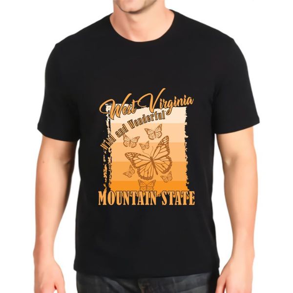 men's t-shirts fashion printed tshirt west virginia state gift tees mens loose customization, White;black
men's t-shirts fashion printed tshirt west virginia state gift tees mens loose customization, White;black