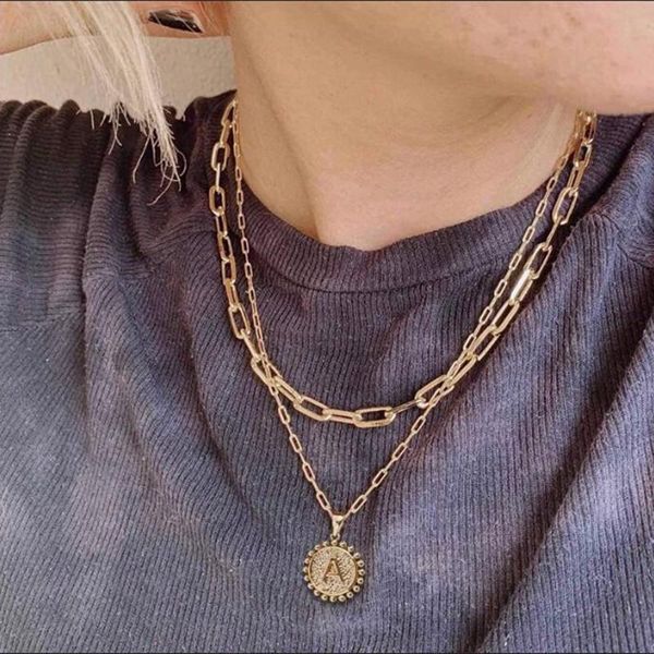 stainless steel 26 letter coin pendant necklace punk hip hop chains for women fashion jewelry drop necklaces, Silver
stainless steel 26 letter coin pendant necklace punk hip hop chains for women fashion jewelry drop necklaces, Silver