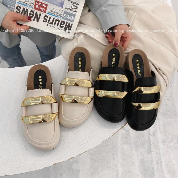 female shoes slippers flat cover toe rivet loafers slides fashion platform low mules for women 2021 luxury metal decoration, Black
female shoes slippers flat cover toe rivet loafers slides fashion platform low mules for women 2021 luxury metal decoration, Black
