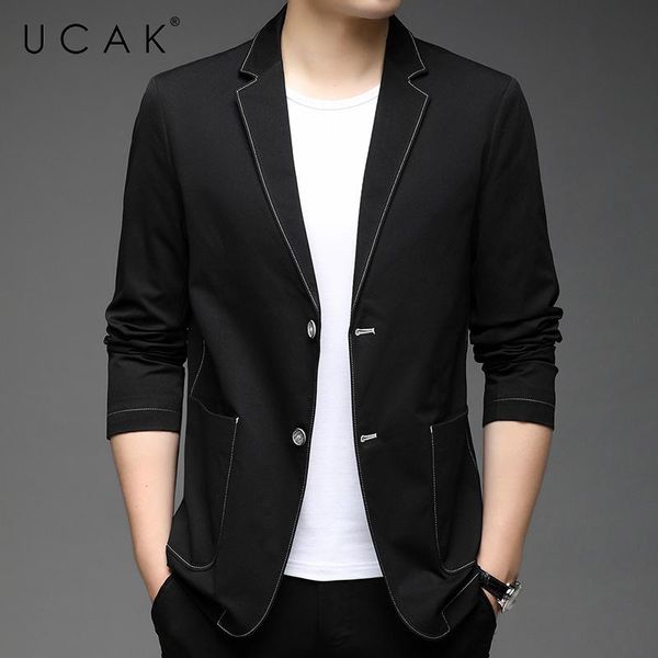 men's suits & blazers ucak brand arrival spring autumn streetwear men blazer clothing casual solid color single breasted blzaer jacket, White;black
men's suits & blazers ucak brand arrival spring autumn streetwear men blazer clothing casual solid color single breasted blzaer jacket, White;black
