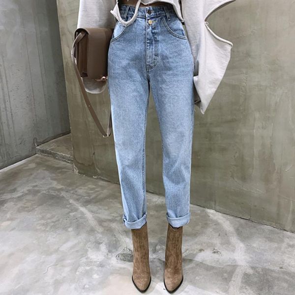 spring autumn women fashion retro high waist straight-leg jeans loose button zipper ladies casual women's, Blue
spring autumn women fashion retro high waist straight-leg jeans loose button zipper ladies casual women's, Blue