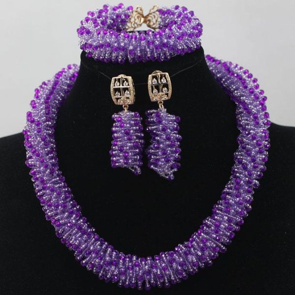 earrings & necklace arrival african beads jewelry set nigerian wedding bridal purple crystal alj709, Silver
earrings & necklace arrival african beads jewelry set nigerian wedding bridal purple crystal alj709, Silver