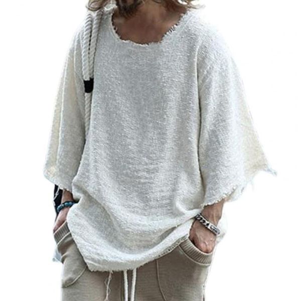 men's t-shirts men long sleeves t-shirt solid color loose streetwear round neck burrs edge for male 2021 summer autumn fashion clothes, White;black
men's t-shirts men long sleeves t-shirt solid color loose streetwear round neck burrs edge for male 2021 summer autumn fashion clothes, White;black
