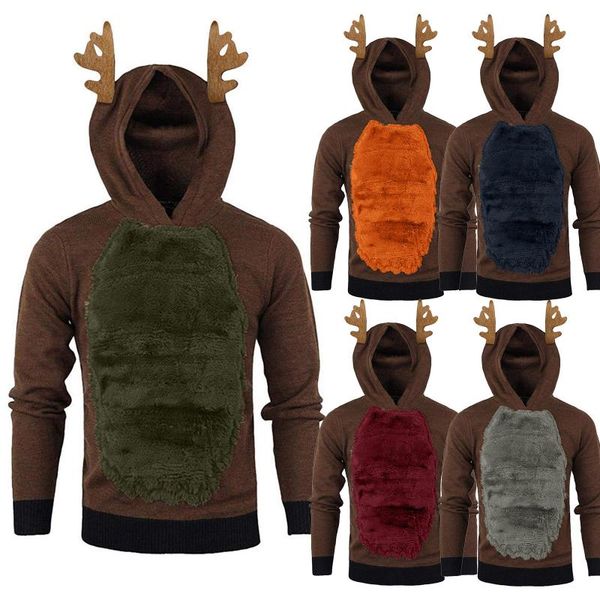 men's hoodies & sweatshirts autumn winter christmas 3d kawaii deer ear hoody 5 color m-3xl men slim streetwear party splice pullover #t, Black
men's hoodies & sweatshirts autumn winter christmas 3d kawaii deer ear hoody 5 color m-3xl men slim streetwear party splice pullover #t, Black