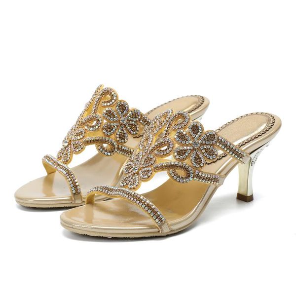 slippers women summer stilettos luxury rhinestone hollow .5cm high heel large size, Black
slippers women summer stilettos luxury rhinestone hollow .5cm high heel large size, Black