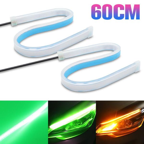 2pcs 60cm led strip flexible green yellow turn signal light daytime running lamp 600*16mm high seal waterproof rubber emergency lights
2pcs 60cm led strip flexible green yellow turn signal light daytime running lamp 600*16mm high seal waterproof rubber emergency lights