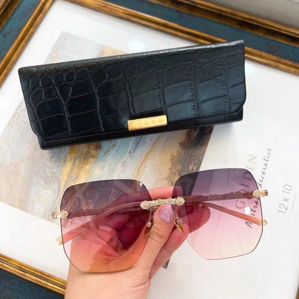 sunglasses oval metal gold pattern frameless big lens pink women's lt788 gradient color fashion glasses, White;black
sunglasses oval metal gold pattern frameless big lens pink women's lt788 gradient color fashion glasses, White;black