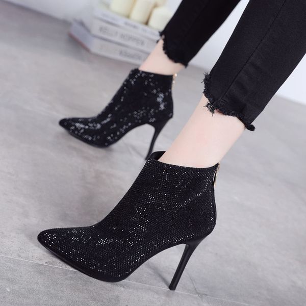 2022 fashion women high heel booties large size 34-39 female high-heeled boots young ladies booties 9cm heel cloth boots, Black
2022 fashion women high heel booties large size 34-39 female high-heeled boots young ladies booties 9cm heel cloth boots, Black