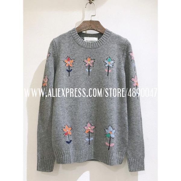 women's sweaters fall/winter neck long sleeve pullover sweater 2021 wool cashmere flower embroidered round, White;black
women's sweaters fall/winter neck long sleeve pullover sweater 2021 wool cashmere flower embroidered round, White;black