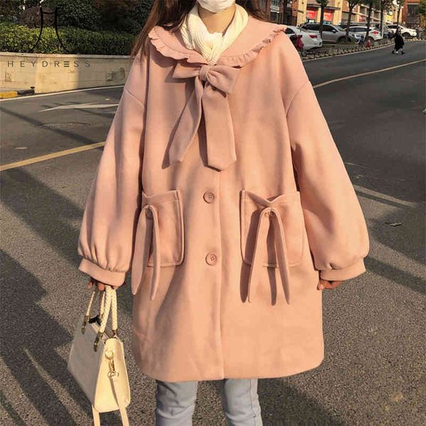 women's wool & blends heydress winter casual student the line releases jackets girls sweet wool mixture female sweater kawaii bow long, Black
women's wool & blends heydress winter casual student the line releases jackets girls sweet wool mixture female sweater kawaii bow long, Black