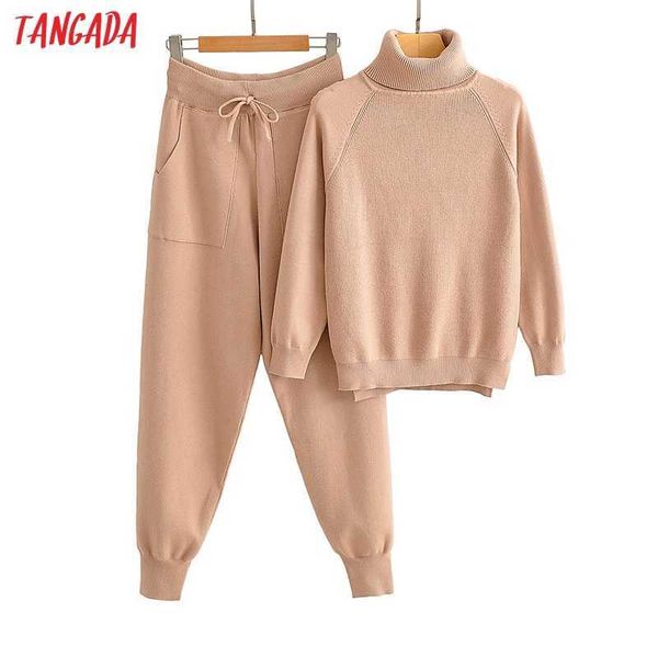 tangada women's set solid turtleneck sweater jumper pants autumn winter suit 2 piece and ai50 210930, White
tangada women's set solid turtleneck sweater jumper pants autumn winter suit 2 piece and ai50 210930, White