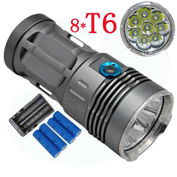 other led lighting powerful 8500lm 8x xm-l t6 flashlamp 3 modes torchs lantern flash light +4x18650 battery +charger
other led lighting powerful 8500lm 8x xm-l t6 flashlamp 3 modes torchs lantern flash light +4x18650 battery +charger