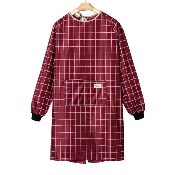 aprons long sleeve apron with pocket waterproof oilproof chef cooking working smock