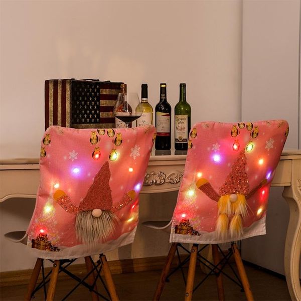 chair covers christmas funny gnome with led light cartoon faceless santa pink back slipcover for dining decor
chair covers christmas funny gnome with led light cartoon faceless santa pink back slipcover for dining decor