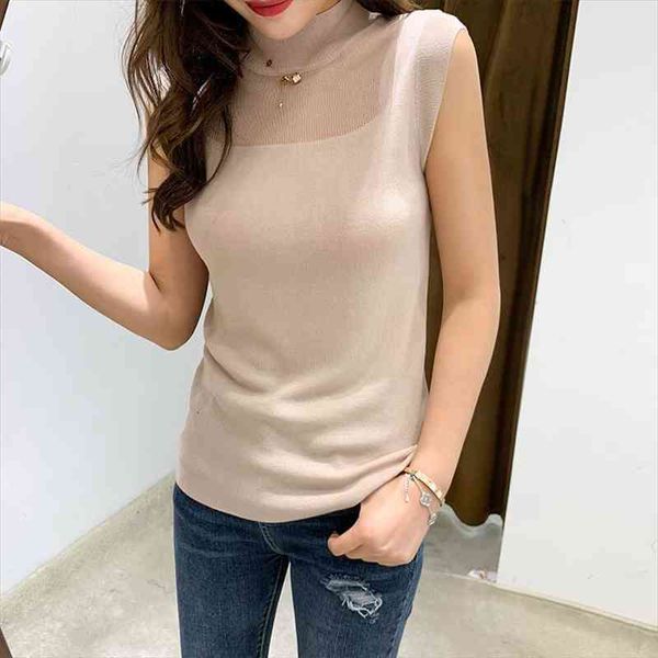 o high neck knitted fabric tank female sleeveless wide strap t-shirts fitness basic vest for ladies summer, White
o high neck knitted fabric tank female sleeveless wide strap t-shirts fitness basic vest for ladies summer, White