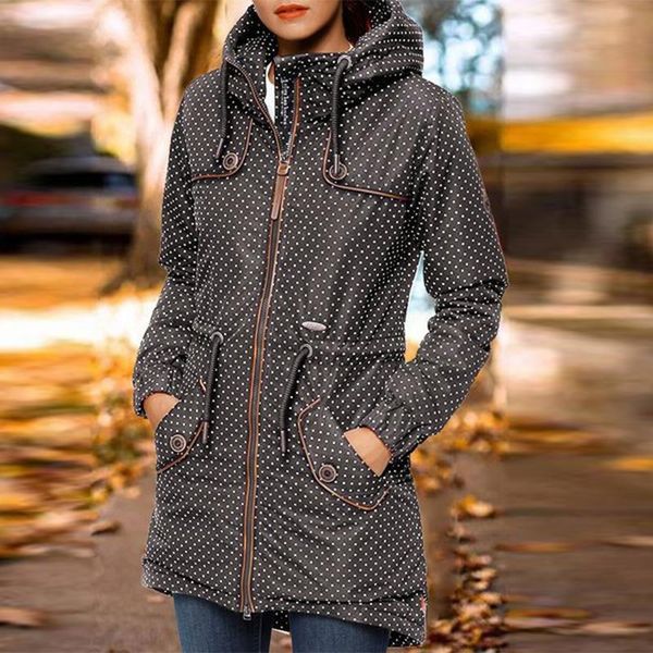 women's jackets vintage dot print women outwear casual pocket long sleeve jacket streetwear autumn winter drawstring waist loose coat, Black;brown
women's jackets vintage dot print women outwear casual pocket long sleeve jacket streetwear autumn winter drawstring waist loose coat, Black;brown