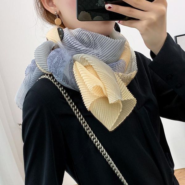scarves scarf thin section female korean version of the wild pleated summer bib spring and autumn dual-use beach sunscreen, Blue;gray
scarves scarf thin section female korean version of the wild pleated summer bib spring and autumn dual-use beach sunscreen, Blue;gray