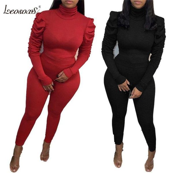 women's tracksuits 2 piece sets womens outfits roupas feminina solid color tight turtleneck puff sleeve two set women, Gray
women's tracksuits 2 piece sets womens outfits roupas feminina solid color tight turtleneck puff sleeve two set women, Gray