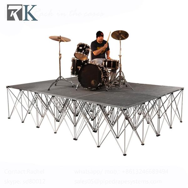 carpet 4' x portable smart stage durable platform folding riser for concert wedding event camp furniture