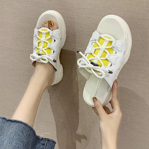 slippers women summer lace-up casual flat bottom large size fish mouth sandals shoes ladies plus, Black
slippers women summer lace-up casual flat bottom large size fish mouth sandals shoes ladies plus, Black