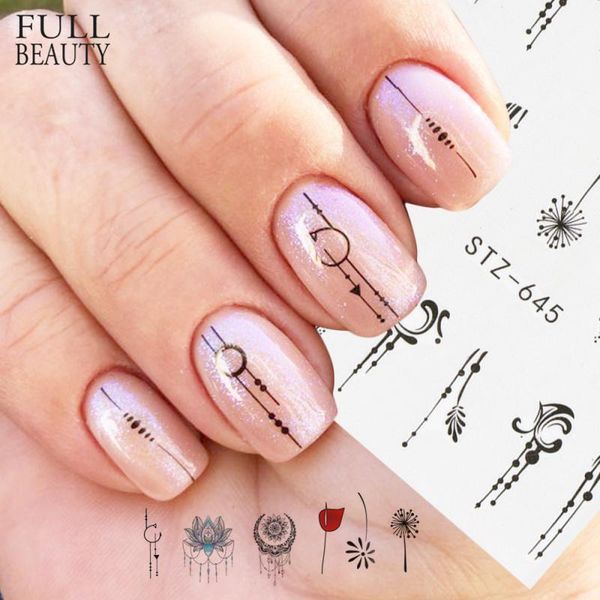 1pcs nail water transfer sticker linear flower pattern art decorations slider for manicure watermark foils chstz6451, Black
1pcs nail water transfer sticker linear flower pattern art decorations slider for manicure watermark foils chstz6451, Black