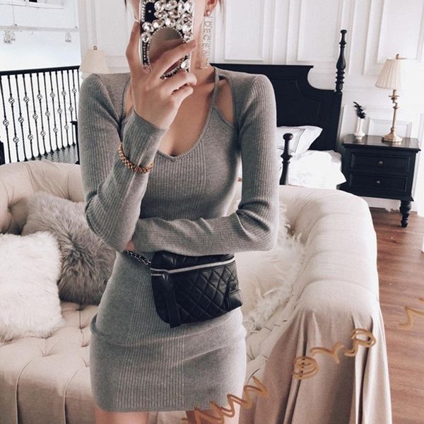 casual dresses curve of elastic spring 2021 female show thin knitting machine carefully dress, Black;gray
casual dresses curve of elastic spring 2021 female show thin knitting machine carefully dress, Black;gray