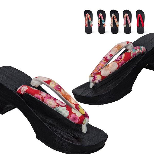women's floral prints summer flip flops black painted wood high heel sandals beach slippers cosplay shoes classic japan geta
women's floral prints summer flip flops black painted wood high heel sandals beach slippers cosplay shoes classic japan geta