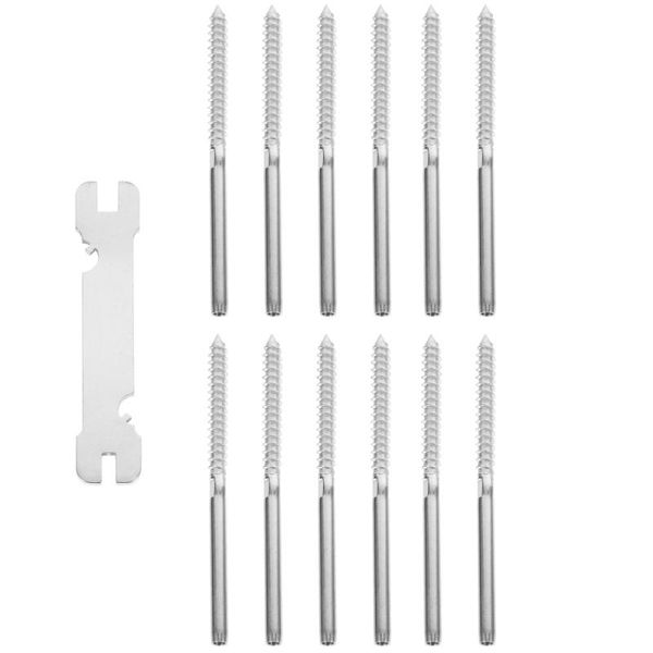 controllers 12pcs swage lag screws left and right for cable railing systems with 1pc spanner
controllers 12pcs swage lag screws left and right for cable railing systems with 1pc spanner