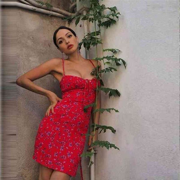 vintage red floral print mini dress women spaghetti strap beach bohemian backless ladies korean vestidos 210521, Black;gray
vintage red floral print mini dress women spaghetti strap beach bohemian backless ladies korean vestidos 210521, Black;gray