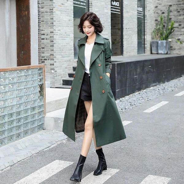 women's trench coats windbreaker long dark green big size ladies cloak spring autumn korean loose commuter coat female, Tan;black
women's trench coats windbreaker long dark green big size ladies cloak spring autumn korean loose commuter coat female, Tan;black