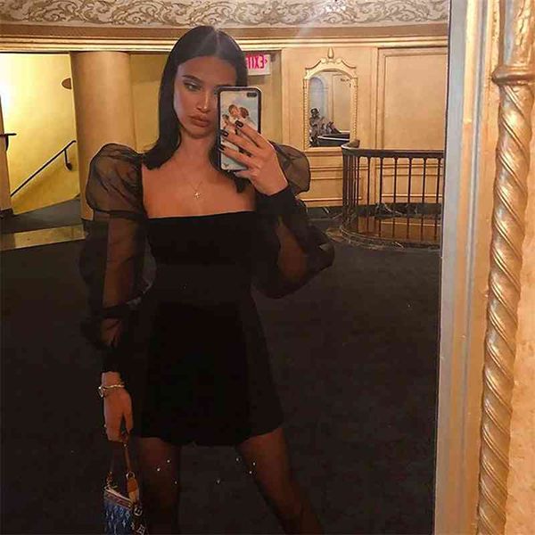 swtao spring style designer puff long sleeve black women bandage dress elegant evening club party vestido 210527, Black;gray
swtao spring style designer puff long sleeve black women bandage dress elegant evening club party vestido 210527, Black;gray