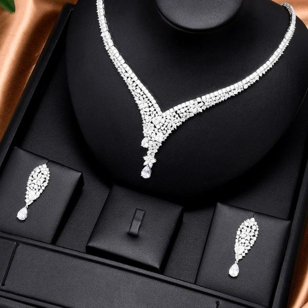 earrings & necklace godki luxury 2pcs bridal zirconia jewelry sets for women party wedding cubic dubai set costum 2021, Silver
earrings & necklace godki luxury 2pcs bridal zirconia jewelry sets for women party wedding cubic dubai set costum 2021, Silver