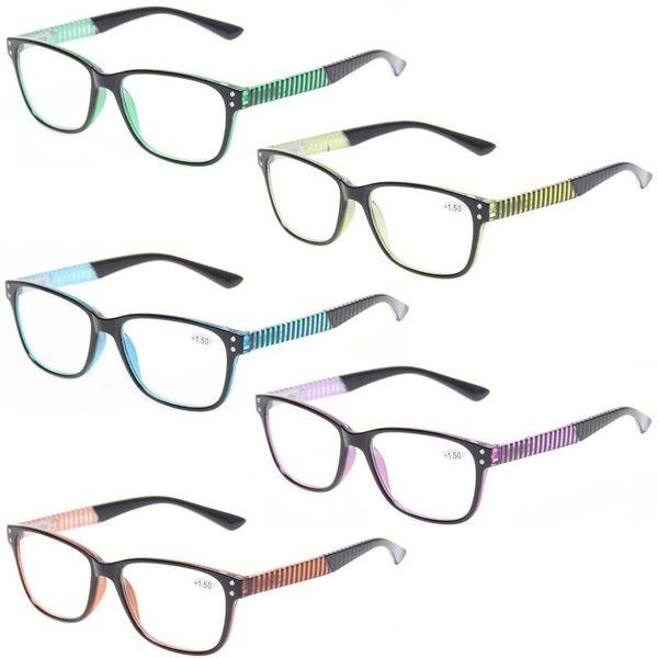 sunglasses 4 pack reading glasses spring hinges color stripes mirror legs men and women hd readers diopter 0~600, White;black
sunglasses 4 pack reading glasses spring hinges color stripes mirror legs men and women hd readers diopter 0~600, White;black