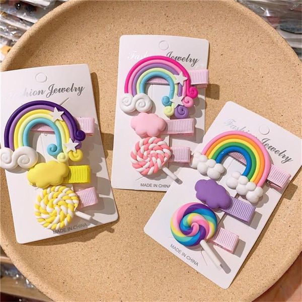 Earrings & Necklace 1 Set Hair Clip Cute Accessories Girl Cartoon Headwear Rainbow Candy Hairpin Elastic Headdress For Kids, Silver
Earrings & Necklace 1 Set Hair Clip Cute Accessories Girl Cartoon Headwear Rainbow Candy Hairpin Elastic Headdress For Kids, Silver
