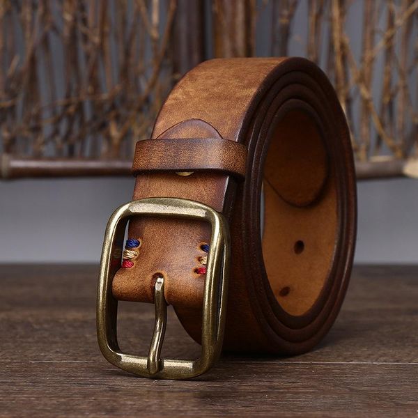 belts belt men'sgenuine leather pure first layer cowhide copper buckle retro wild old pin tide jeans casual, Black;brown
belts belt men'sgenuine leather pure first layer cowhide copper buckle retro wild old pin tide jeans casual, Black;brown