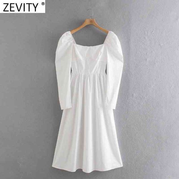 zevity women vintage square collar casual slim white midi dress female chic puff sleeve back zipper elastic vestido ds8191 210419, Black;gray
zevity women vintage square collar casual slim white midi dress female chic puff sleeve back zipper elastic vestido ds8191 210419, Black;gray