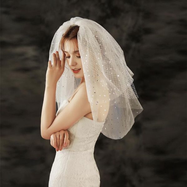 headpieces 2021 wedding veil fashion three-layer hair comb, exquisite bronzing net yarn short po studio headwear, Silver
headpieces 2021 wedding veil fashion three-layer hair comb, exquisite bronzing net yarn short po studio headwear, Silver