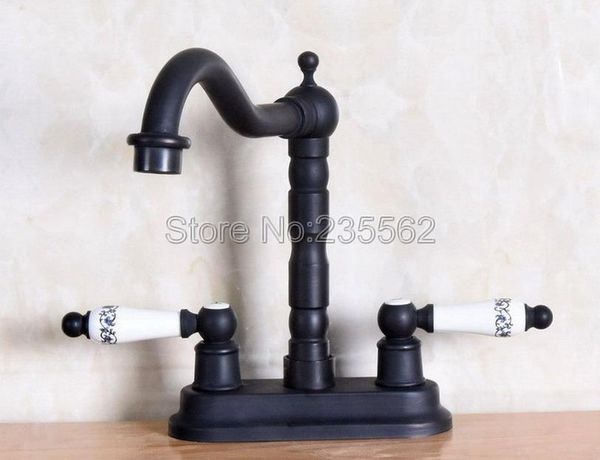 bathroom sink faucets black oil rubbed brass double handle hole faucet with ceramic basin mixer tap lnf152
bathroom sink faucets black oil rubbed brass double handle hole faucet with ceramic basin mixer tap lnf152