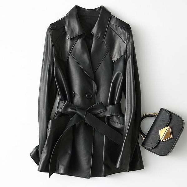 women's leather & faux genuine jacket women spring streetwear fashion elegant fit coat real sheepskin chaqueta mujer 29306lw, Black
women's leather & faux genuine jacket women spring streetwear fashion elegant fit coat real sheepskin chaqueta mujer 29306lw, Black
