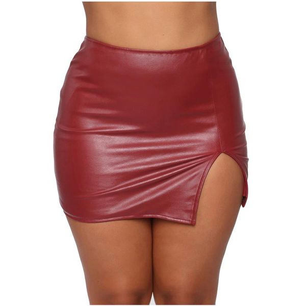 leather skirt women's pure color pu-leather zipper hip summer harajuku plaid pencil skirts, Black
leather skirt women's pure color pu-leather zipper hip summer harajuku plaid pencil skirts, Black