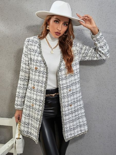 plaid print double breasted overcoat y3ib#, Black
plaid print double breasted overcoat y3ib#, Black