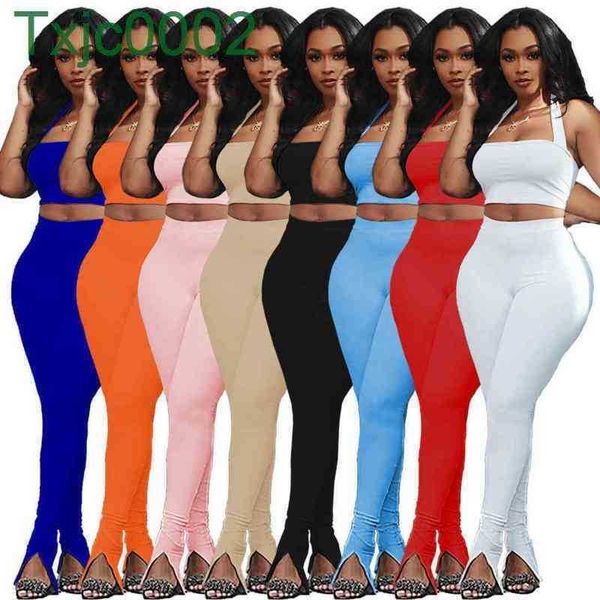 women tracksuits two piece pants outfits designer solid colour sleeveless suspenders leggings split neckband nightclubwear, White
women tracksuits two piece pants outfits designer solid colour sleeveless suspenders leggings split neckband nightclubwear, White
