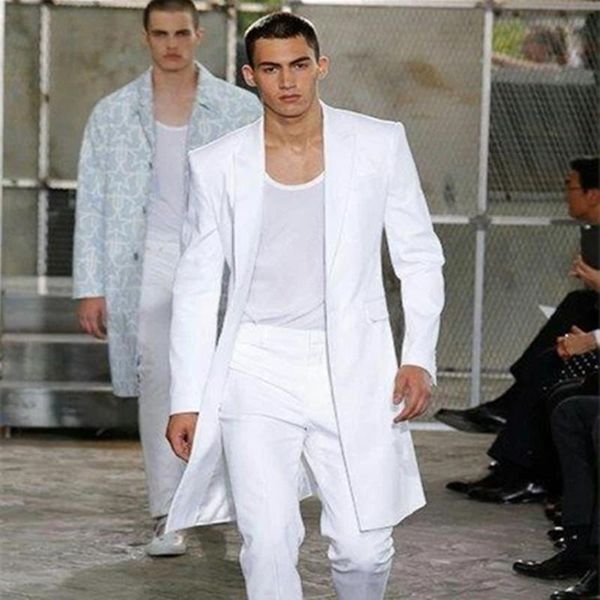 men's suits & blazers summer white long jackets pants groom tuxedos wedding for men peaked lapel man 2 piece coat trousers costume homm, White;black
men's suits & blazers summer white long jackets pants groom tuxedos wedding for men peaked lapel man 2 piece coat trousers costume homm, White;black