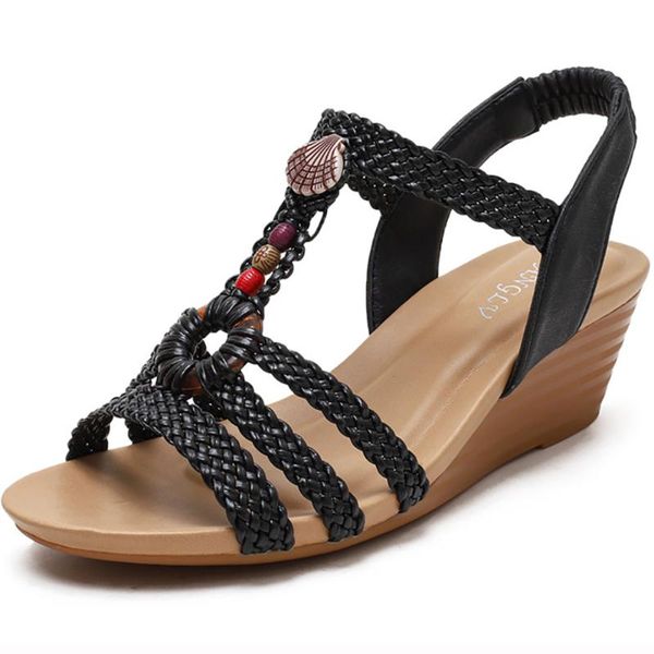 sandals women roman for female weave string bead designer wedges heels shoes ladies outdoor beach shoe girls brand pumps summer, Black
sandals women roman for female weave string bead designer wedges heels shoes ladies outdoor beach shoe girls brand pumps summer, Black