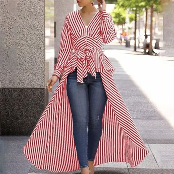 women's blouses & shirts spring autumn women blouse strips long sleeve fashion striped shirt irregular tunic plus size party, White
women's blouses & shirts spring autumn women blouse strips long sleeve fashion striped shirt irregular tunic plus size party, White