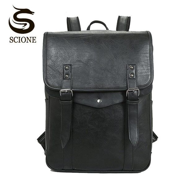 backpack scione men backpacks pu leather rucksack women school bag for teenager black male/female travel bolsas mochila feminina
backpack scione men backpacks pu leather rucksack women school bag for teenager black male/female travel bolsas mochila feminina