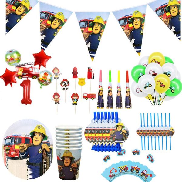 disposable dinnerware fireman sam theme birthday party tableware banner paper cup plate fire truck balloon supplise boy baby shower decor
disposable dinnerware fireman sam theme birthday party tableware banner paper cup plate fire truck balloon supplise boy baby shower decor