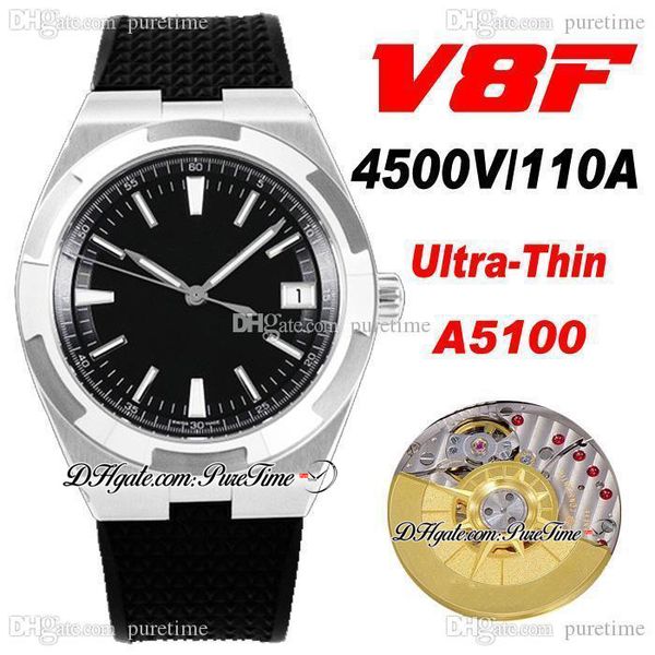 v8f overseas 4500v ultra-thin a5100 self winding automatic mens watch 41mm black dial stick markers rubber strap super edition watches puret, Slivery;brown
v8f overseas 4500v ultra-thin a5100 self winding automatic mens watch 41mm black dial stick markers rubber strap super edition watches puret, Slivery;brown