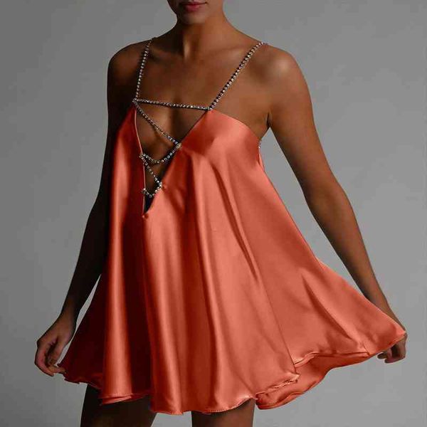 chain satin low back swing womens dress with iridescent crystal straps and neck celebrity party club dresses, Black;gray
chain satin low back swing womens dress with iridescent crystal straps and neck celebrity party club dresses, Black;gray